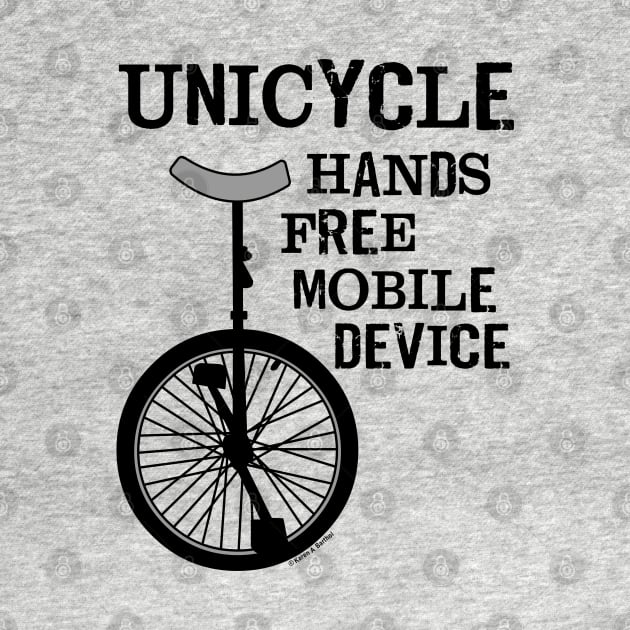 Unicycle Mobile Device Bold by Barthol Graphics